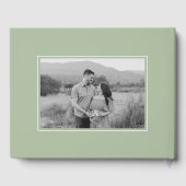 Sage Green Bow Personalisiert Baby Showbook Gästebuch (Rückseite)