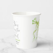 Sage Green Bow She's Tying the Knot Bridal Shower Pappbecher (Links)