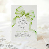 Sage Green Bow Sie bindet das Brautparty des Knote Einladung