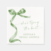 Sage Green Bow Sie bindet das Brautparty des Knote Serviette (Vorderseite)