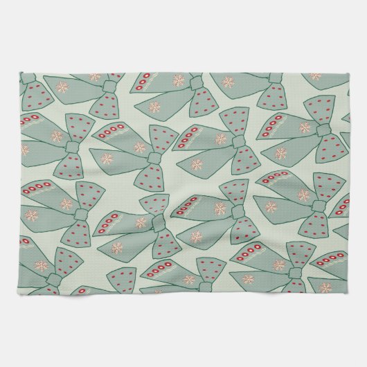 Sage Green Bows Geschirrtuch (Horizontal)