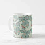 Sage Green Bows Kaffeetasse (Vorderseite Links)
