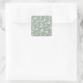 Sage Green Bows Quadratischer Aufkleber (Tasche)