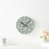 Sage Green Bows Runde Wanduhr (Zuhause)