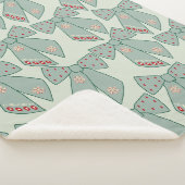 Sage Green Bows Sherpadecke (3/4)