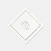 Sage Green Brautparty Wedding Simple Modern Serviette (Ecke)