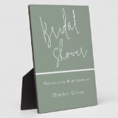 Sage Green Brautparty Willkommenssignatur Fotoplatte (Seite)