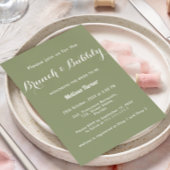 Sage Green Bridal Brunch Bubbly Einladung