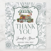 Sage Green Bridal Shower  Weinetikett (Einzelnes Label)