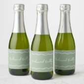 Sage Green Bridesmaid Bubbly Schaumweinetikett (Flaschen)