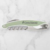 Sage Green Bridesmaid Corkschraube Geschenk Kellnermesser (Rückseite)