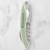 Sage Green Bridesmaid Corkschraube Geschenk Kellnermesser (Rückseite)