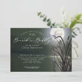 Sage Green Brunch Bubbly Full Moon Dragonfly Einladung (Stehend Vorderseite)