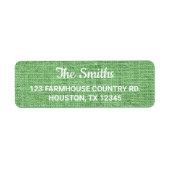 Sage Green Burlap Moderne Rustikale (Vorne)