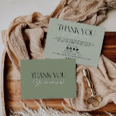 Sage Green Business Dankeschön Card Dankeskarte