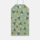 Sage Green Buzzing Bienen Danke Baby Dusche Geschenkanhänger (Rückseite)