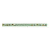 Sage Green Buzzing Bienen Danke Baby Dusche Ripsband (Vorderseite)