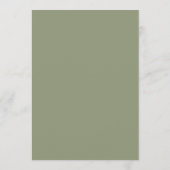 Sage Green Calligraphy 5 x 7 Wedding OPEN Bar Sign (Rückseite)