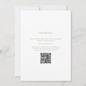 Sage Green Calligraphy Modern QR Code Wedding Invi Einladung (Rückseite)