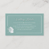 Sage Green Calligraphy Script QR Info Wedding Begleitkarte (Vorderseite)