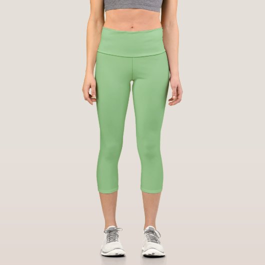 Sage Green Capri Leggings (Vorderseite)