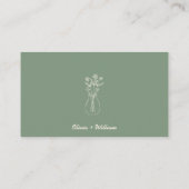 Sage Green Capture the Liebe QR Code Hochzeit Begleitkarte (Rückseite)