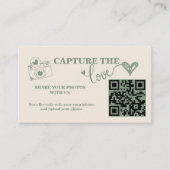 Sage Green Capture the Liebe QR Code Hochzeit Begleitkarte (Vorderseite)