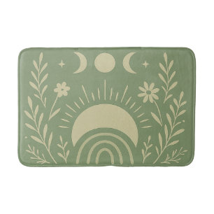 Sage Green Celestial Bath Mat Badematte