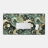 Sage Green Celestial Moon for Calm Astrology Decor Schreibtischunterlage (Tastatur & Maus)