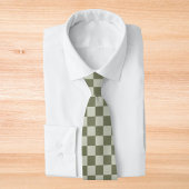 Sage Green Checkerboard Krawatte