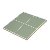 Sage Green Checkered Moderne Monochrome Minimalist Fliese (Seite)