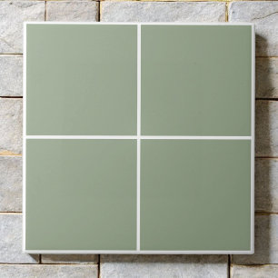 Sage Green Checkered Moderne Monochrome Minimalist Fliese