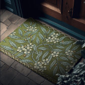 Sage Green Cherry Blossom Art Deco Walter Crane Fußmatte