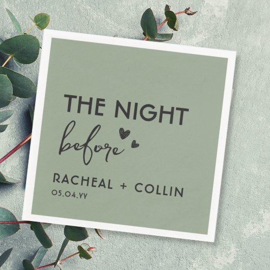 Sage Green Chic Einfache Moderne Probe Abendessen Serviette