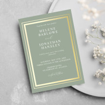 Sage Green Chic Moderne Minimalistische Hochzeit