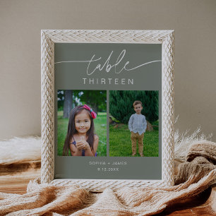 SAGE Green Childhood Fotos Tischnummer 8x10 Poster