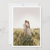 Sage Green Chinoiserie Foto Hochzeit Dankeskarte (Vorderseite)