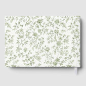 Sage Green Chinoiserie Wedding Gästebuch (Rückseite)