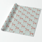 Sage Green Christmas Deer Geschenkpapier (Ungerollt)