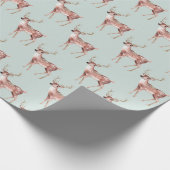 Sage Green Christmas Deer Geschenkpapier (Ecke)