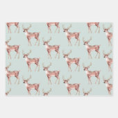 Sage Green Christmas Deer Geschenkpapier Set (Vorderseite)