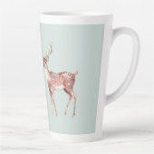 Sage Green Christmas Deer Personalisiert Milchtasse (Rechts)