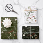 Sage Green Christmas Modern Minimal Botanisch Geschenkpapier Set<br><div class="desc">Machen Sie Ihren Urlaub in diesem Jahr mit den einzigartigen und modernen Sage Green Christmas Modern Minimal Botanischen Urlaub Wrapping Paper Sheets noch mehr Besonderheit! Diese Blätter sind perfekt für alle Geschenkbedürfnisse geeignet und weisen ein modernes, blättergrünes eukalyptus-botanisches Muster auf, das andere natürliche Botanicals wie Baumwollbolls, Beeren und Kiefernbäume mit...</div>