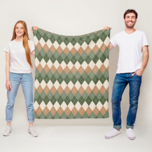 Sage Green Christmas Pattern Fleecedecke