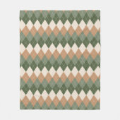 Sage Green Christmas Pattern Fleecedecke (Vorderseite)