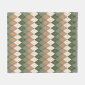Sage Green Christmas Pattern Fleecedecke (Vorderseite (Horizontal))