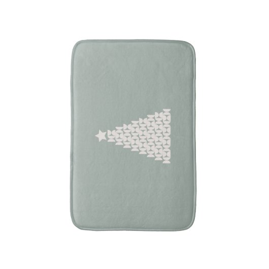 Sage Green Christmas Tree Badematte (Vorderseite Vertikal)