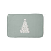 Sage Green Christmas Tree Badematte (Vorderseite)