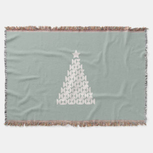 Sage Green Christmas Tree Decke