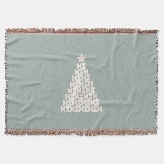 Sage Green Christmas Tree Decke (Vorderseite)